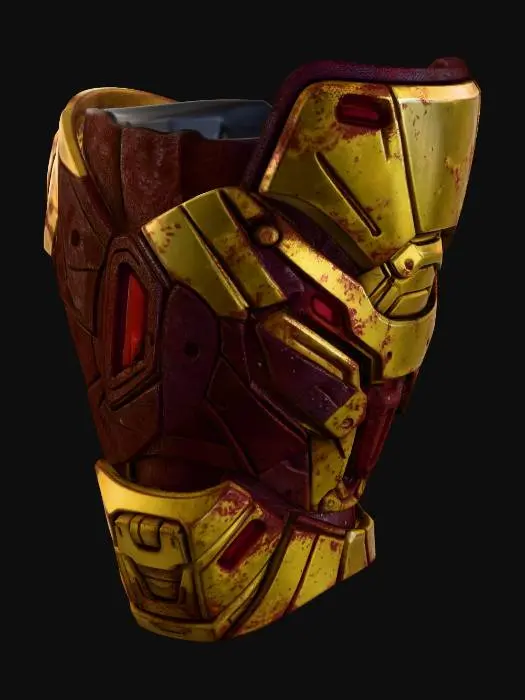 3D model for Cybernetic Battle Helmet