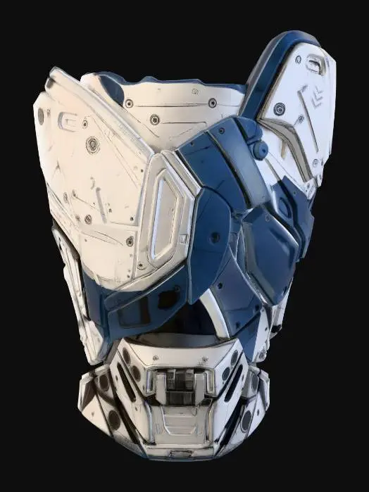 3D model for Cybernetic Battle thigh armor
