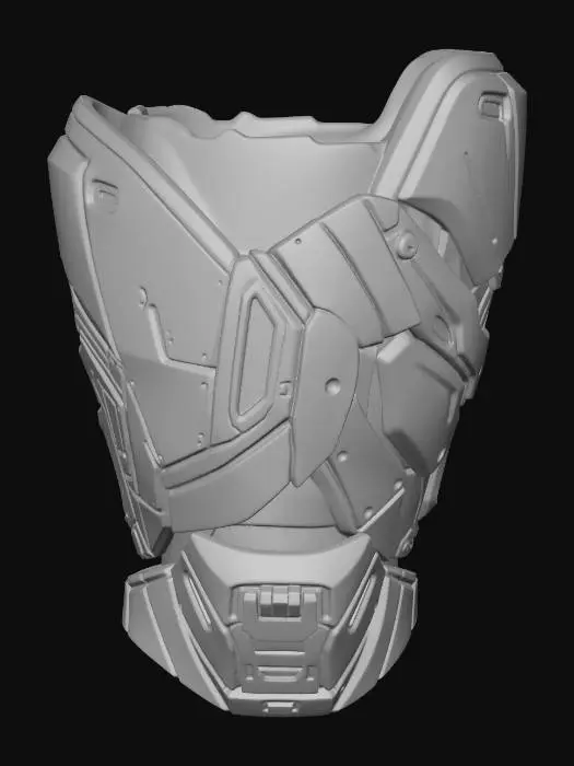 3D model for Cybernetic Battle thigh armor