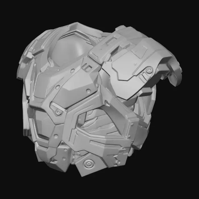 3D model for create a game ready sci fi chest armor plate make it a modular chest rig that is fully hallow inside it will be a outfit