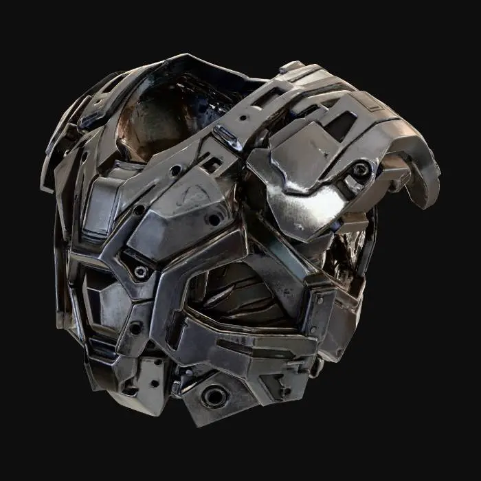 3D model for create a game ready sci fi chest armor plate make it a modular chest rig that is fully hallow inside it will be a outfit