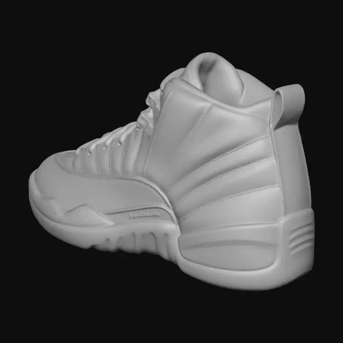 3D model for Red and White High-Top Sneaker