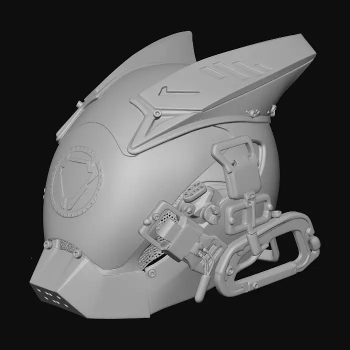3D model for Futuristic Cyber Helmet