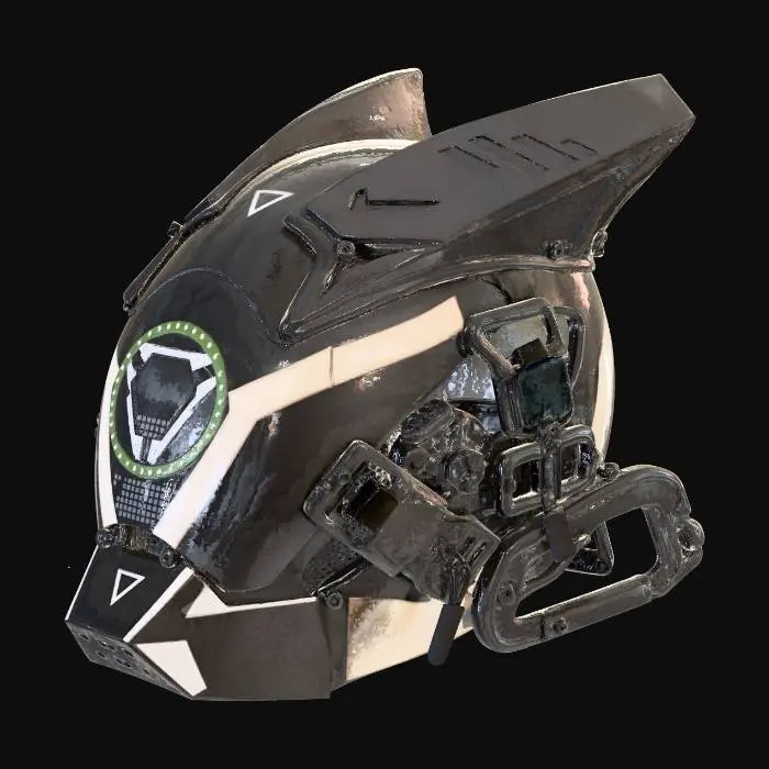 3D model for Futuristic Cyber Helmet
