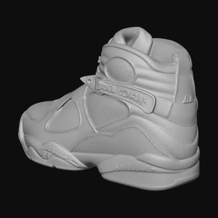 3D model for Air Jordan Black and Yellow Sneaker