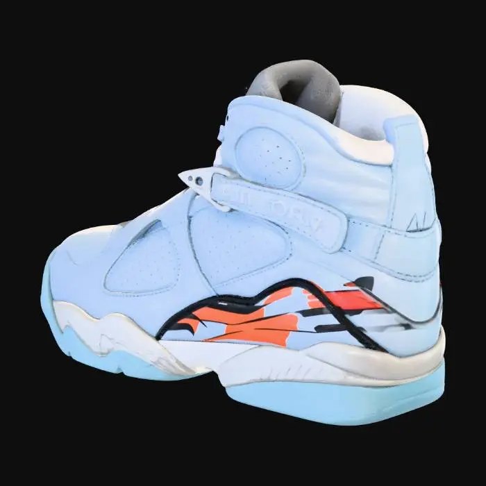 3D model for Air Jordan Black and Yellow Sneaker