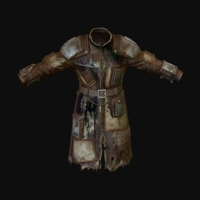 3D model for Rust-Worn Patchwork Coat