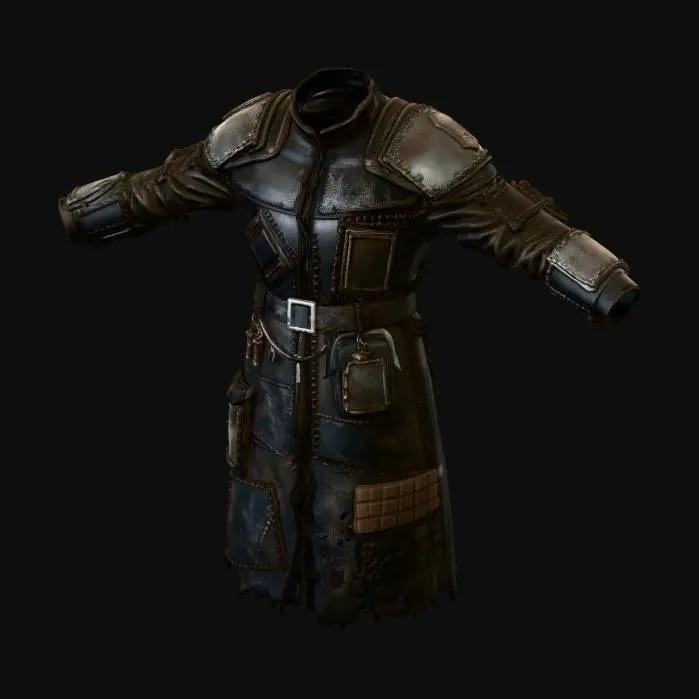 3D model for Rust-Worn Patchwork Coat