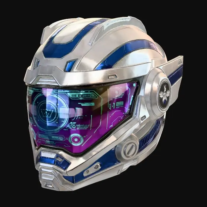 3D model for Neon Horizon Pilot Helmet