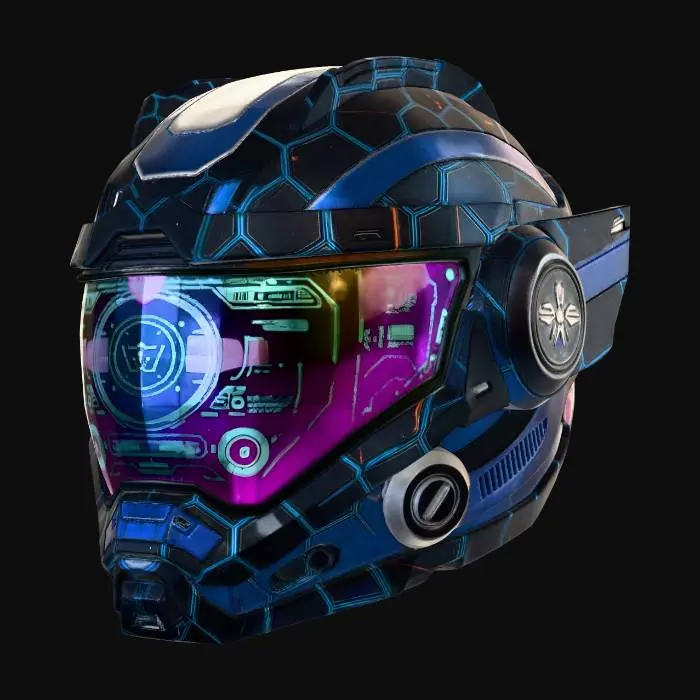 3D model for Neon Horizon Pilot Helmet