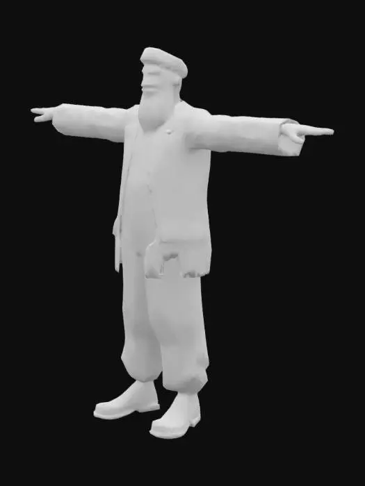3D model for türk dede T-pose