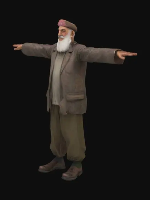 3D model for türk dede T-pose