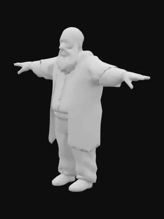 3D model for türk dede T-pose