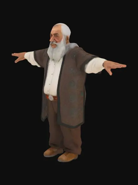 3D model for türk dede T-pose