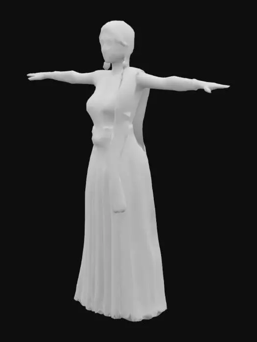 3D model for Women character T-pose turk