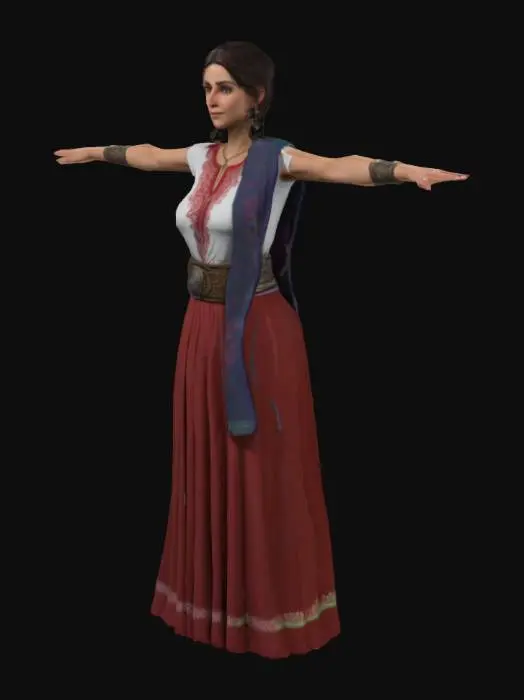 3D model for Women character T-pose turk