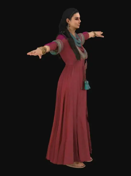 3D model for turk women t-pose
