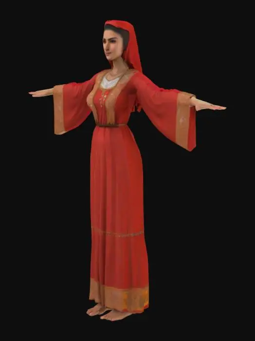 3D model for turk women t-pose
