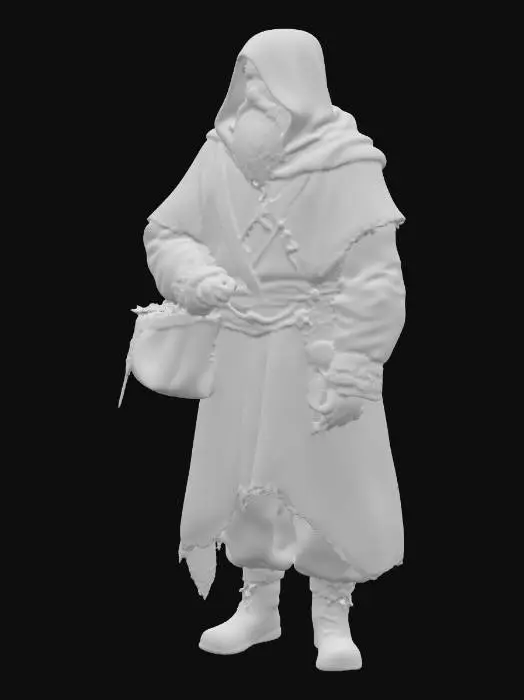 3D model for middle ages shady merchant