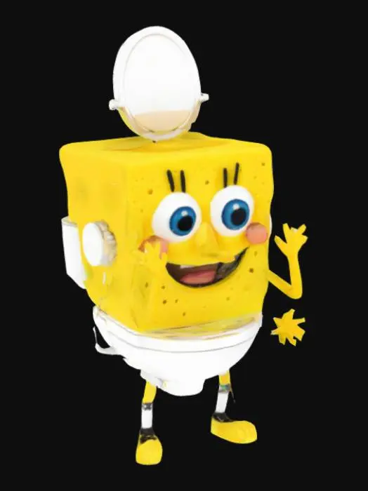 3D model for sponge bob , skibidi toilet