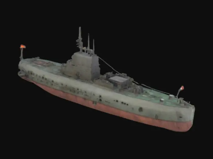 3D model for old german submarine wwii. 