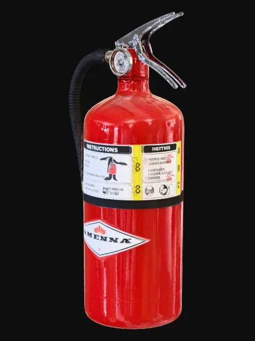 3D model for a realistic fire extinguisher