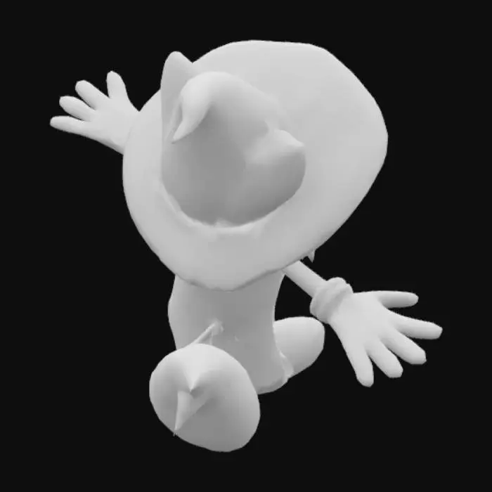 3D model for Tails the fox  hallowen suit t pose