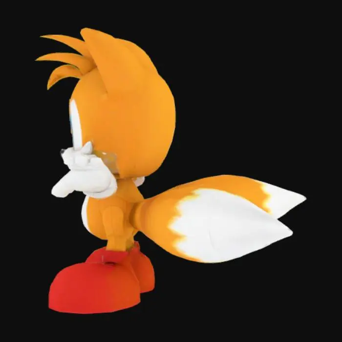 3D model for Tails the fox hat suit t pose