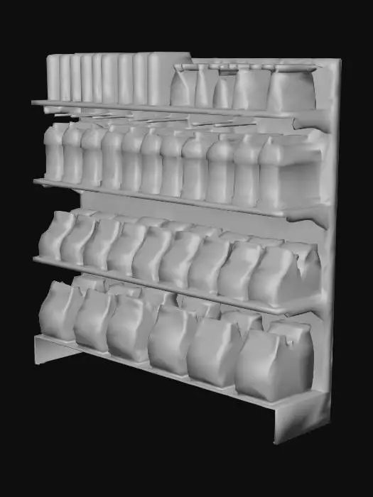 3D model for Supermarket Shelf Display