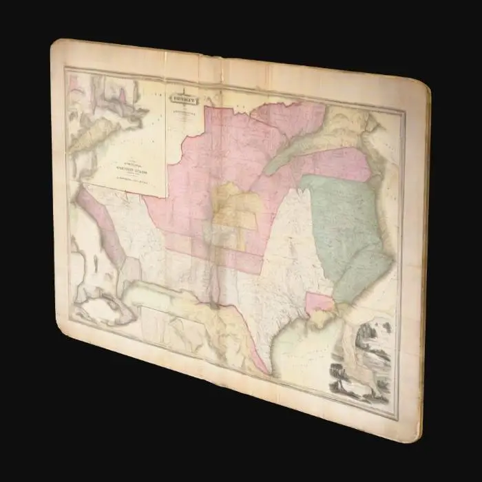 3D model for Map of Ontario, Quebec, New Brunswick, and Nova Scotia