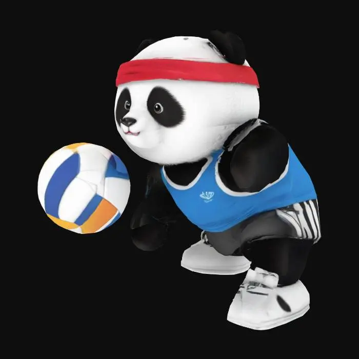 3D model for Volleyball Panda Player