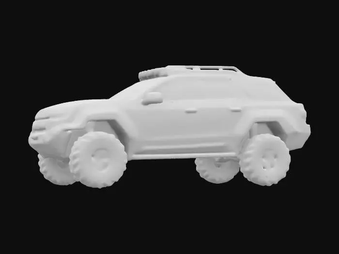 3D model for vehicle, rugged yet sleek, built for off-road and high-speed chases.
Style: Post-apocalyptic, scavenged aesthetic, futuristic street-racing modifications.
Material: reinforced metal body with patches, carbon fiber accents, bulletproof glass.
Details: Exposed engine parts.
Purpose: Game asset for cyberpunk racing and combat, VR-ready, HDR lighting, optimized for 8K renders.