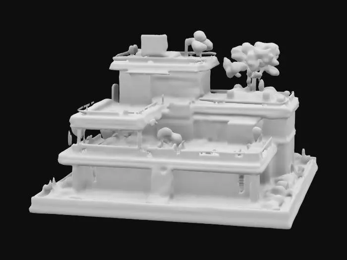 3D model for Cyberpunk Mansion