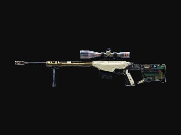 3D model for A futuristic .50 caliber sniper rifle constructed entirely from repurposed computer components.
