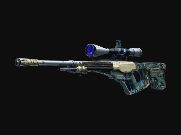 3D model for A futuristic .50 caliber sniper rifle constructed entirely from repurposed computer components.
