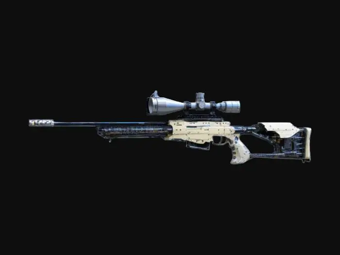 3D model for A futuristic .50 caliber sniper rifle constructed entirely from repurposed computer components.
