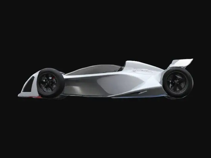 3D model for Enclosed cockpit (for safety and aerodynamics)
Adaptive body panels that can morph for downforce or reduce drag
Wheel pods or partial wheel coverings for aerodynamic efficiency
Built-in fans or ducted thrusters for active aero or hybrid propulsion
Ultra-sleek silhouette with minimal drag