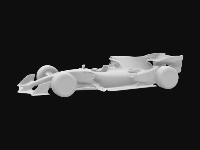 3D model for Subject: Sleek Formula 1 race car with ultra-modern technology and aerodynamic precision.
Style: Concept Art Style
Material: Carbon fiber body, alloy chassis, polymer tires.
Details: Fluid air vents, integrated propulsion system, interactive HUD cockpit, adaptive aerodynamics, energy-efficient propulsion, digital branding, ultra-thin wings, soft ambient underglow, data-driven performance indicators.
Purpose: Game asset for high-speed racing sims, VR-ready, sci-fi city circuits.