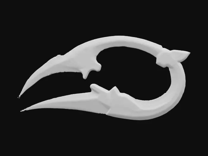 3D model for Subject: A Chrono-Forged Boomerang Blade, an ancient time-infused throwing weapon forged from celestial steel, designed for the Chrono Forge game world.
Style: Pixel art-inspired, 16-bit aesthetic, low-poly with high-detail pixel shading. Classic retro-futuristic fantasy blending time manipulation and ancient craftsmanship.
Material: Runed chrono-metal infused with shifting colors, tempered in the Eternal Forge to withstand temporal rifts. , #ChronoForgeWeapon#