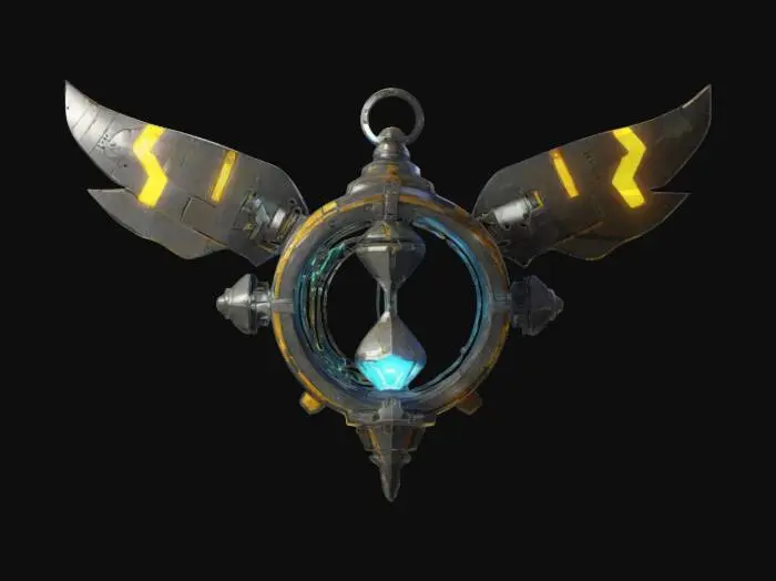 3D model for 
Gadget Name: "Chrono Beacon – The Rift Anchor"
Rarity: Epochal (Rare Tactical Utility, Limited to High-Level Players)
Type: Deployable Time Distortion Device
Era Influence: Temporal Engineering & Dimensional Manipulation, #ChronoForgeWeapon#