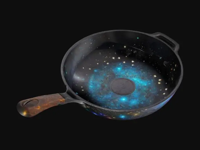3D model for 🌀 Description: A ridiculous, oversized frying pan forged from meteorite metal! The surface shimmers with cosmic stardust, and every impact causes tiny glowing stars to bounce off the target. The handle is wrapped in synthetic asteroid fibers.
📏 Size & Shape: Cartoonishly large, rounded with a starry glow.
🎨 Colors & Materials: Deep space black, glowing purple, metallic silver.
✨ Additional Features: Makes a fun “BONG!” sound when hitting., #ChronoForgeWeapon#