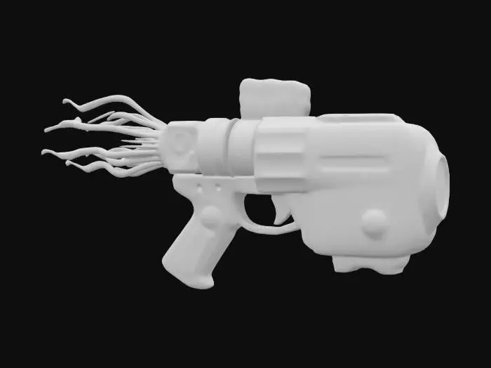 3D model for The Toast Blaster
🌀 Description: A sci-fi ray gun that fires superheated toast! The barrel glows red before each shot, and toasted bread slices fly out with a dramatic “DING!” sound. Makes enemies extra crispy.

📏 Size & Shape: Chunky, cartoonish ray gun with an exaggerated toaster barrel.
🎨 Colors & Materials: Bright orange, glowing yellow, shiny chrome body.
✨ Additional Features: Occasionally releases steam like a real toaster., #ChronoForgeWeapon#