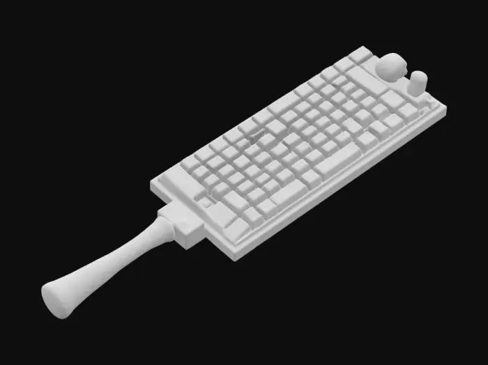 3D model for The Keyboard Smasher 5000 ⌨️💀
Description: A weapon that just randomly presses keys in reality. Something will happen, but even the game doesn’t know what.
📏 Size & Shape: A mechanical keyboard strapped to a baseball bat.
🎨 Colors & Materials: RGB lighting, random sticky keys.
✨ Additional Features: Can activate “Rage Quit Mode,” where the game just closes itself with no warning., #ChronoForgeWeapon#