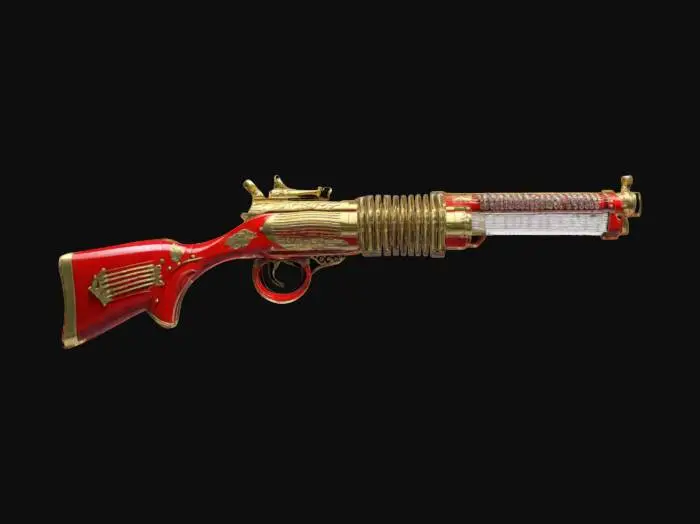 3D model for The Accordion Shotgun 🎶🔫
Description:

A shotgun that is also a fully functional accordion.
The more you squeeze it, the more shells it loads.
Size & Shape: A musical instrument with a barrel sticking out of one side.
Colors & Materials: Red and gold, plays polka music when fired.
Special Ability: “MUSICAL MAYHEM”, #ChronoForgeWeapon#