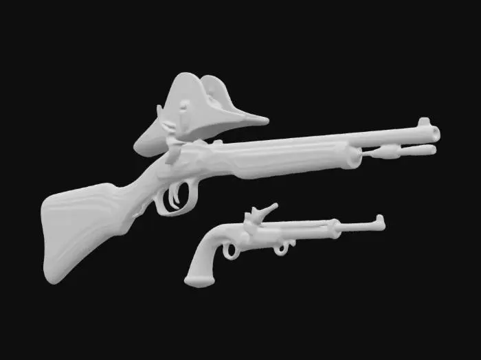 3D model for The Napoleon Complex – Tiny but Mighty Musket
"A comically small yet absurdly powerful flintlock pistol once owned by an egotistical emperor. Despite its tiny size, each shot unleashes a cannonball-sized blast that recoils so hard it sometimes knocks the wielder off their feet. Reloading requires dramatically slapping on a comically oversized bicorne hat, as the gun only recognizes the ‘proper attitude of conquest..", #ChronoForgeWeapon#
