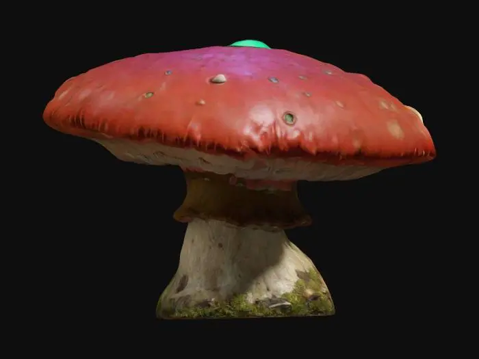 3D model for The Toadstool Targe – Bouncy Mushroom Shield
"A vibrant, oversized mushroom cap used as both a shield and a trampoline. The soft yet durable surface absorbs impacts before rebounding attacks back at enemies. When struck, the cap releases a puff of glowing spores that can either heal allies or induce a temporary hallucination in foes. The underside has glowing, bioluminescent gills that shift colors based on the wielder’s mood.", #ChronoForgeWeapon#