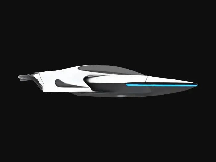 3D model for {
"Object": "futuristic hovercar",
"Material": "brushed aluminum and carbon fiber",
"Shape/Form": "aerodynamic teardrop body with retractable fins and circular hover thrusters",
"Color Scheme": "matte black base with electric blue and silver accents",
"Texture Details": "sleek and polished surfaces with subtle panel lines and vent details",
"Style": "realistic",
"Environment/Use Context": "urban megacity hover lanes",
"Reference Models": "inspired by the design language of Tesla Cybertruck and Blade Runner spinners"
}