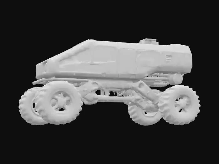 3D model for {
  "Object": "CI/CD pipeline mech-car",
  "Material": "metal, plastic tubing, and LED status lights",
  "Shape/Form": "modular assembly line body with robotic limbs, conveyor belt wheels, and server rack cockpit",
  "Color Scheme": "metal gray, blue status lights, and red ‘FAILED’ warning banners",
  "Texture Details": "industrial rivets, fan grates, loading bar decals",
  "Style": "realistic",
  "Environment/Use Context": "racing through a build server warehouse with Jenkins pipes and Git merge mines",
  "Reference Models": "inspired by DevOps dashboards and Jenkins mascots"
}
