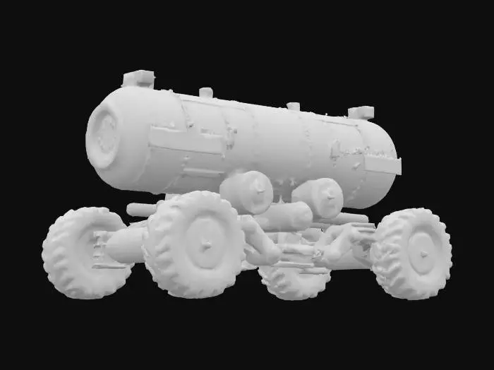 3D model for {
  "Object": "CI/CD pipeline mech-car",
  "Material": "metal, plastic tubing, and LED status lights",
  "Shape/Form": "modular assembly line body with robotic limbs, conveyor belt wheels, and server rack cockpit",
  "Color Scheme": "metal gray, blue status lights, and red ‘FAILED’ warning banners",
  "Texture Details": "industrial rivets, fan grates, loading bar decals",
  "Style": "realistic",
  "Environment/Use Context": "racing through a build server warehouse with Jenkins pipes and Git merge mines",
  "Reference Models": "inspired by DevOps dashboards and Jenkins mascots"
}
