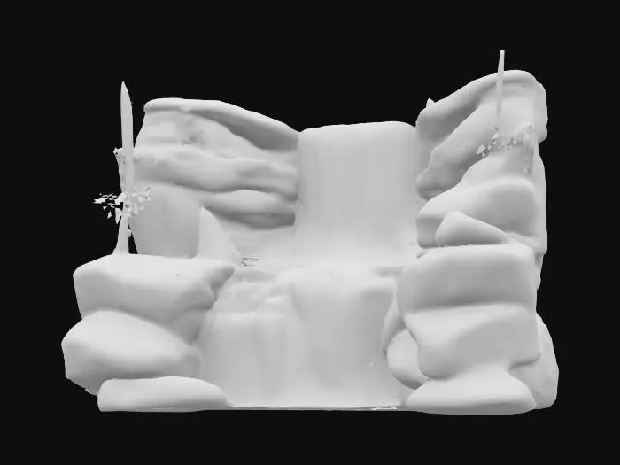 3D model for [Canada] In the heart of a maple forest, a monumental "Maple Syrup Falls" stands — a surreal waterfall sculpted from shimmering golden syrup, cascading endlessly without ever depleting. Amber sheets glisten in the sunlight, casting honeyed reflections on the forest floor. Visitors say the scent of fresh maple fills the air, and tasting a droplet grants a momentary glimpse into ancient forest spirits. Both a tribute to Canadian culture and an otherworldly phenomenon, the Falls redefine the meaning of sweet wonders. #AroundTheWorld#